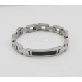 Fashion Men Stainless Steel Fiber Carbon Link Chain Bracelet